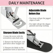 1pc Adjustable Magnetic Nail Clipper, Stainless Steel Nail Trimmer, Suitable For Artificial Fake Nails Tips - Multicolor - View 10
