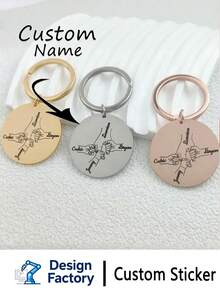 1pc Personalized Gold, Silver, Real Photo Keychain Custom Portrait Personalized Keychain Valentine's Day Gift Anniversary Gift Keychain, The Best Gift,Customized Keychains & Accessories,End Of Summer,Delicate Romance, Utilitarian Chic