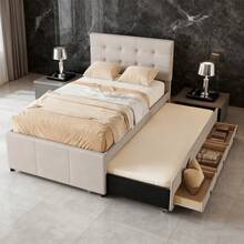 Bed Bases & Foundations - Beige + Linen + 90cm*200cm - View 1