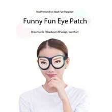 Funny 3D Open-Eye Sleep Mask - Perfect For Home, Holiday & Christmas Gifts, Polyester With Secure Buckle Closure, Creative, Three-Dimensional,Sleep Mask,3D Eye Mask,Eye Cover,Blindfold,For Sleep,For Nap,For Travel,For Flight,For College Dorm,For School,3D Contoured,Blockout Light,Rejuvenate Tired Eyes,Cooling Eye,Perfect For Stress Relief,Upgrade Your Sleep Quality - Multicolor - View 5