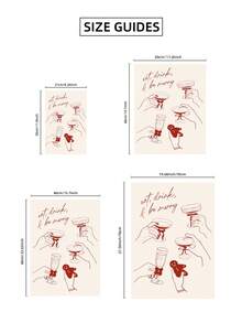 1 pieza Póster de impresión de bebida navideña sin marco, decoración de carrito de bar de vacaciones, impresión de brindis, comer, beber y ser feliz, pintura de arte de pared de lienzo para sala de estar, dormitorio, decoración de dormitorio, póster divertido, decoración de pared, impresiones de dormitorio, arte de bebida navideña, decoración de carrito de bar, póster de cóctel navideño, impresión de alegría festiva