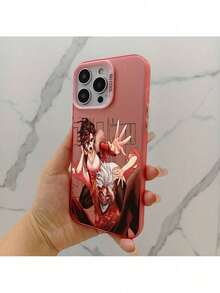 und stilvolle Handyhülle mit dem beliebten Anime Dandadan, geeignet für iPhone 11 bis 17 Pro Max, mit einem farbenfrohen silbernen Design, das schmutzabweisend ist.