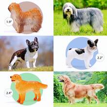 12/24 件猫狗实体玩偶套装、逼真迷你猫狗玩具、手绘宠物动物玩具仿真套装、小猫咪小狗玩偶派对礼物学习套装、宠物玩具收藏、儿童益智可爱模型、蛋糕装饰、家庭办公室圣诞装饰、生日礼物奖品 - 彩色 - 查看 11