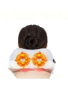 U-Shaped Massage Pillow, Multifunctional Neck Massager For Home, Car Pillow, Portable U-Shaped Pillow - Xám - Xem 3