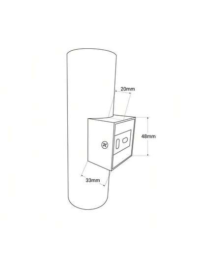 Alpinaluz Wand Light: Dual Verlichting Up Down, Zwart Aluminum, GU10 Sockets, Bulbs Not Included. view 5
