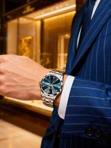 Đồng hồ nam VA VA VOOM thương hiệu 1 chiếc dây đeo bằng thép không gỉ, khả năng chống nước 3ATM, mặt số La Mã đính đá thạch anh đa chức năng dành cho doanh nhân, lý tưởng làm quà tặng sinh nhật, ngày lễ, ngày lễ tình nhân - Một cỡ - Xem 6