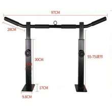 Barra de dominadas de pared montada en interiores, barra simple/doble para entrenamiento de fuerza de brazos