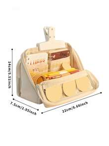 大容量可拆卸透明多口袋铅笔盒 - 便携式大号多功能学生笔袋，桌面立式文具盒，可收纳计算器、笔记本和钢笔 - 适合学校、办公室和旅行 - 适合学生、专业人士、男女通用，学校文具收纳盒，多功能收纳盒，拉链封口，单个铅笔盒，不含配件和贴纸