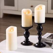 Flameless Candles With 3D Moving Flame 3.5" X 6" Aromatherapy Candle Real Wax Long Lasting Flickering Electric LED Candle For Home Decor Wedding Christmas Party Decorations - 35x6 - 查看 5