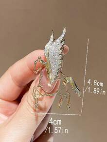 1 件优雅胸针，镶嵌闪亮水钻 - 创意徽章、包袋/服装装饰、精致设计、百搭配饰，适合日常穿着和派对装扮