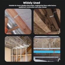 1 Rolle schweres verzinktes Stahlband, 3 Meter x 17,5 mm breit, korrosionsbeständige Metallklemmen, vorgelochtes Mehrfachschlitz-Metallband für Rohrhalterungen und Blecharbeiten, rostbeständige Kohlenstoffstahl-Pulverbeschichtung, rostfreie Streifen