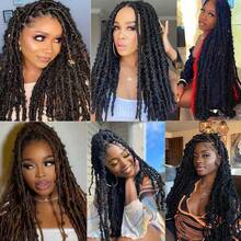 18英寸10股50克钩针接发蝴蝶结合成发辫低温纤维女士 - 彩色 - 查看 12