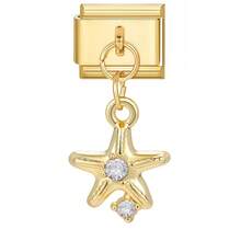 1/5/10/20/30/50 Stücke zufällig gemischte goldfarbene modulare Anhänger, Mond- & Tulpen-Anhänger, abnehmbare Armband-Charm-Accessoires - Verschiedenfarbig - Übersicht 6