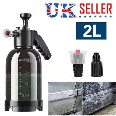 Snow Foam Pump Sprayer 2L Hand Watering Lance Bottle Pump For Car  Vehicles Indoor Outdoor With Two Nozzle Car Foam Blaster Snowfoam Cannon Pressurised Valeting Detailing