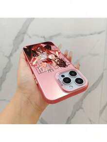 und stilvolle Handyhülle mit dem beliebten Anime Dandadan, geeignet für iPhone 11 bis 17 Pro Max, mit einem farbenfrohen silbernen Design, das schmutzabweisend ist.