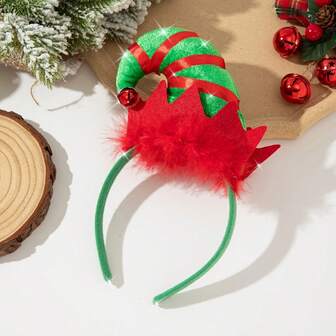 1个发箍，圣诞可爱铃铛发箍，适合节日装扮