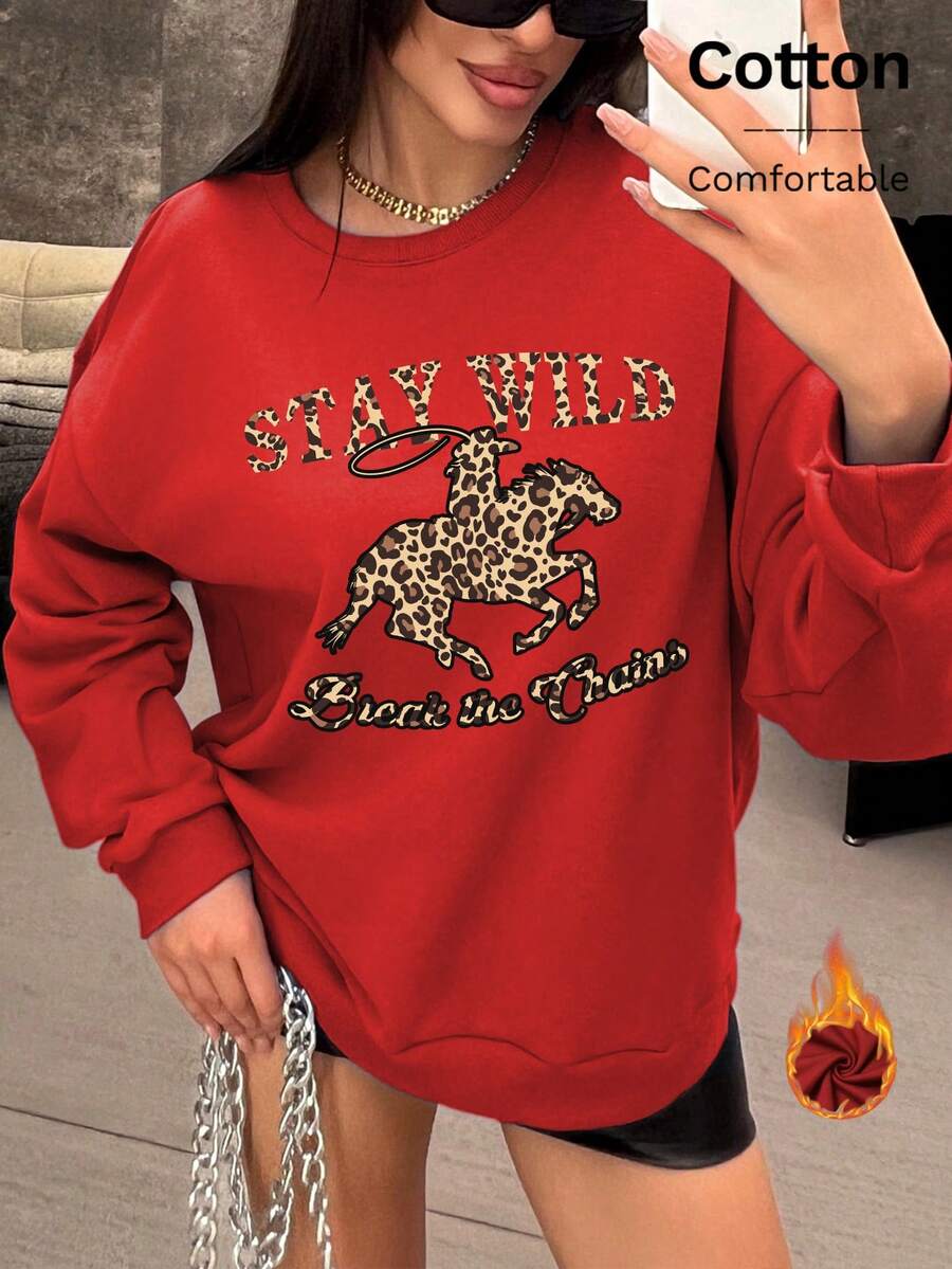 Áo hoodie hở vai lót lông cừu in họa tiết da báo thường ngày thu/đông dành cho nữ Áo hở vai lót len xám họa tiết da báo có khẩu hiệu tiếng Anh Đêm hẹn hò lãng mạn ngắm hoàng hôn Ngày lễ tình nhân ngọt ngào Đa năng khi đi làm, mặc đồ công sở, đi làm, diện đồ may đo, ngày lễ Phong cách đường phố, Y2K, đồ dự tiệc, hẹn hò, đi biển, ở nhà, du lịch Phong cách trung tính Hoàn hảo cho các cặp đôi và gia đình Kết hợp lý tưởng khi đi du lịch, lễ hội âm nhạc, hòa nhạc, đi làm hàng ngày và trang phục thường ngày được cá nhân hóa Các buổi tụ họp trở lại trường, sinh nhật, tập thể dục, trang phục công sở, trường học mở cửa trở lại và ngày lễ tình nhân - Đỏ - Xem 1