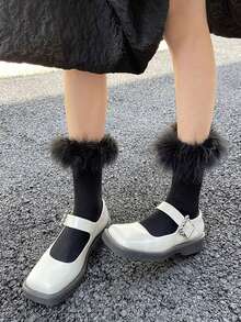 1 Paio Di Calzini Colorati Alla Caviglia Stile Y2K Vintage Adatti Per Primavera, Autunno E Inverno