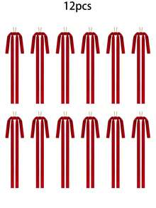 12件套圣诞植绒蝴蝶结装饰品，特大号植绒领结，丝带花环，节日装饰，圣诞花环，蝴蝶结饰品，圣诞树装饰，平安夜礼物