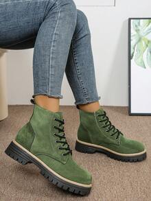 Tênis Femininos | Sapatos Casuais de Cano Baixo com Cadarço e Estampas Florais Vibrantes | Solado de Borracha Confortável | Adequado para Todas as Estações | Especialmente Adequado para Uso Casual e Calçados de Lazer | Tênis com Estampa Floral | Calçados Esportivos com Sola de Borracha - Verde de Exercício - Ver 4