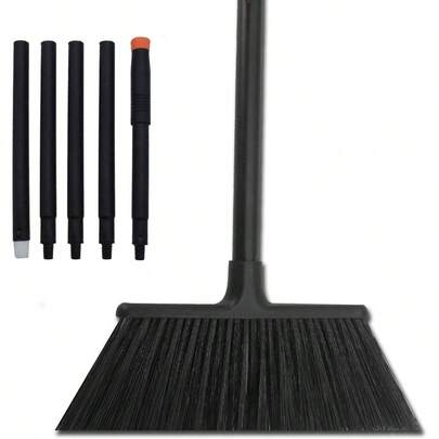 54 Inch Long Iron Handle Household Broom - Adjustable Heavy - Duty Broom Indoor And Outdoor Cleaning, Suitable Homes, Garages, Kitchens, Bathrooms, Malls, Offices, And Yards