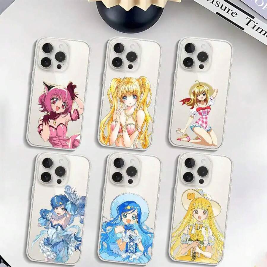 Funda para Mermaid Melody Pichi Pichi para 16 15 14 Plus 13 12 11 Pro Max, cubierta transparente a prueba de golpes - Z2 - Ver 1