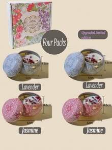 4/1Scented Candle Set With Colorful Box, Multiple Scent Combinations, Pleasant & Rich Fragrance, Smokeless, Long Burning Time - Christmas Gift Ideal For Family & Friends,Christmas Candle,Gift Sets For Women For Wedding, Birthday, Festivals, Wedding Souvenirs,Aromatherapy Candles For Home,Candle Present For Men And Women, For Birthday Christmas Day Yoga Bath, Valentine's Day Gift, Home, Hotel Decoration, Retro Pattern Design, Soy Wax,