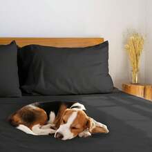 LuxClub Fitted Sheet 180 X 200 Cm, 100% Jersey Cotton Bed Linen With 30-40 Cm Mattress Height, Soft And Wrinkle-Free Bed Sheet Anthracite For Box Spring Bed Topper - Pink Polyester - View 10