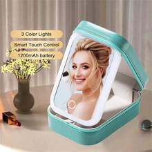A Compact LED Makeup Mirror Box For Women On Christmas, With A Jewelry Storage Makeup Bag, Adjustable Brightness, Three Light Modes, Easy To Carry, Suitable As Travel Accessories For Traveling Around The World, Daily Essential, Makeup Storage, Cheap Women's Products, Makeup Care, Makeup Storage Box, A Fashionable Item For Mini Parties. - Multicolor - View 6
