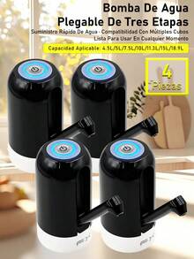 6/4/2 piezas Dispensador Automático de Agua Recargable - 4 piezas - Ver 2