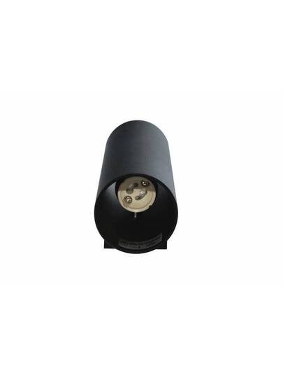 Alpinaluz Wand Light: Dual Verlichting Up Down, Zwart Aluminum, GU10 Sockets, Bulbs Not Included.