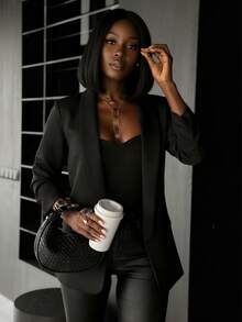 Women Blazers - Black - View 2