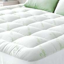 Ultra Soft Twin Size Mattress Topper For Back Pain Relief - Viscose From Bamboo Pillow Top Mattress Pad With Natural Cooling Properties Ideal For Hot Sleepers In Green - Green - View 1