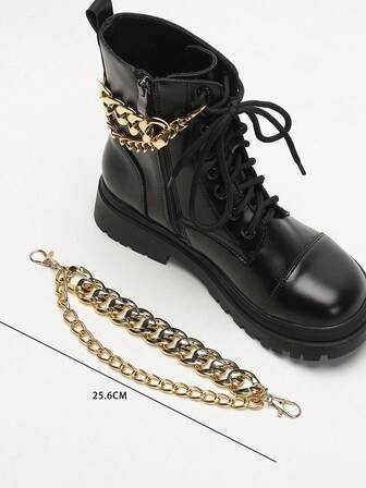 Fashionable Versatile Chain Decor Shoe Accessories