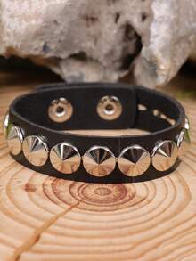 2 Peças Decorações de Tornozeleira de Couro PU Preto Feminino, Corrente de Tornozelo da Moda, Anéis para os Pés para Festa, Ajustável, Fofo e Sexy, Tiras de Tornozeleira Punk Gótica