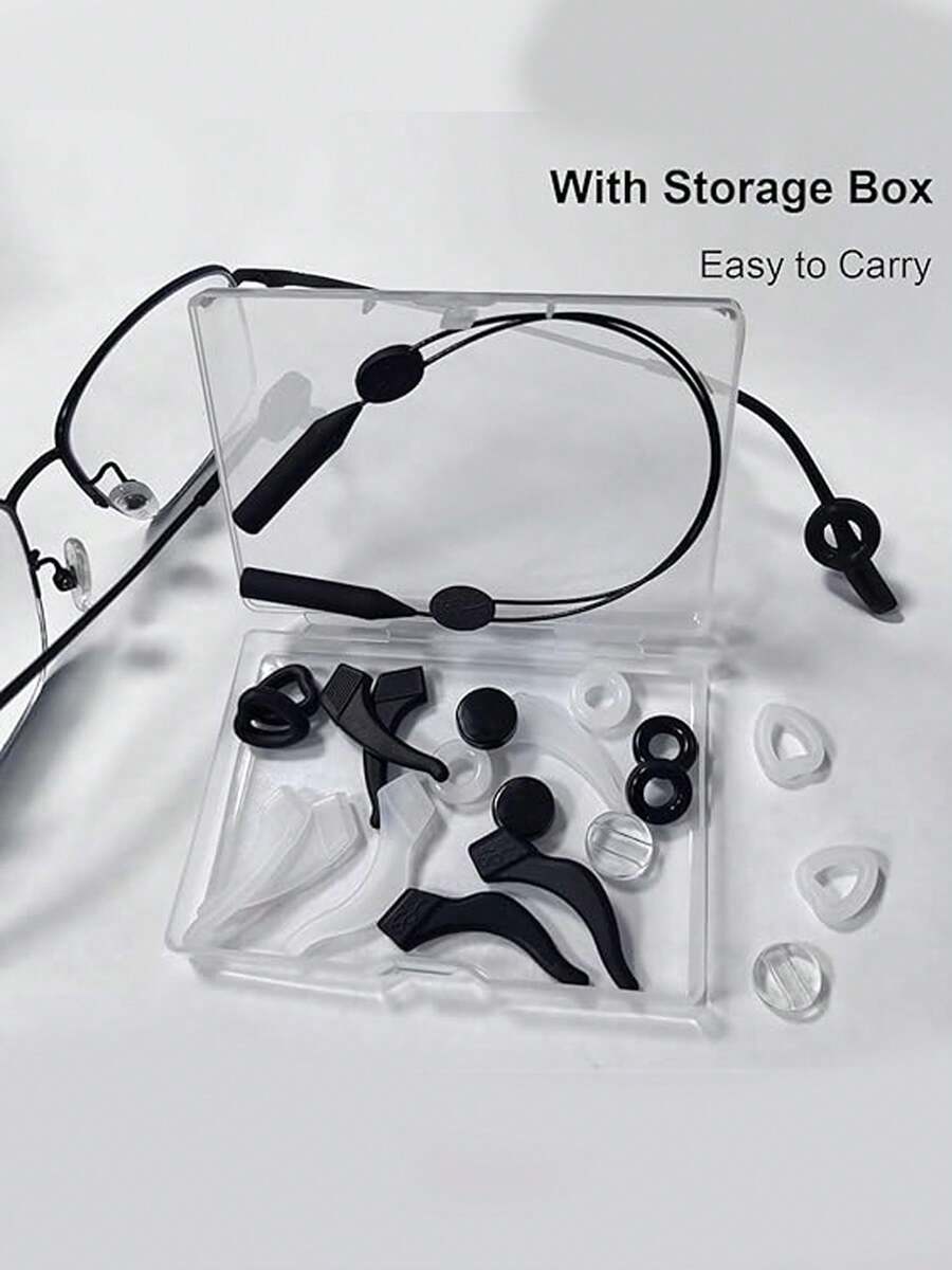 31-Piece Comfort Silicone Anti-Slip Eyewear Frame & Behind-Ear Grip Set | Universal For Fashion Glasses/Readers/Sports Glasses - ZH-62 - View 1