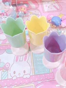 1个郁金香花形笔筒和化妆刷收纳架 - 彩色 - 查看 7