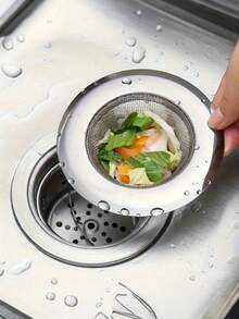 1个厨房水槽滤网，不锈钢水槽排水过滤篮，浴室水槽排水接水器，蔬菜水槽排水过滤盖，适用于大多数厨房水槽，厨房用品，厨房配件，厨房工具 - 彩色 - 查看 12