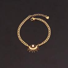 1 件不锈钢邪眼手链女式时尚蓝色邪眼串饰链式手链女式珠宝礼物 - 手鍊. - 查看 11