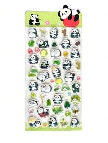 1PC Creative 3D PVC Cartoon Animal Glitter Crystal Sticker Fun Relief DIY Diary Cup Decoration Diamond Sticker Cute Sticker Mini Cartoon CCd Phone Case Decoration Scrapbooking Stationery Stickers Aesthetic Art - Multicolor - View 8