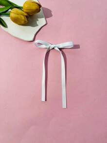 2pcs/1pc Simple Solid Colored Bow Hair Clip For Women Valentine's Day Valentines Claw Clips Hair Claws Hair Barrettes, School Stuff, Elegant, College, Winter Outfit For Women, Bows, Cute