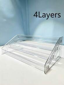 3-7 stöckiger Acryl Ausstellungsständer - Multifunktionale Make-up Organizer Box - Mehrschichtige Make-up Aufbewahrungsbox für Lidschatten, Nagellack usw. - Leichtgewichtig, ohne Montage - Ideal für Badezimmer Waschtisch, Make-up Tasche, Reiseutensilien - Transparent - Übersicht 13