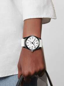 BIDEN 女士腕表，模拟石英运动男女通用腕表，30米防水，适合护士/医生/医疗专业人士佩戴，夜光秒针，易读表盘，女士腕表 - 白色 - 查看 7