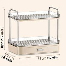 Double-Layer Luxury-Style Cup Holder Cup Storage Rack Desktop Cup Stand Water Cup, Coffee Cup, Tea Cup Storage Cabinet Kitchen Items Kitchen Accessories Kitchen Kitchen Tools - View 2