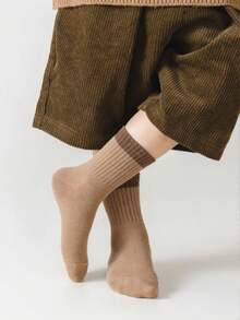 5 pares de calcetines gruesos de lana merina con rayas para niños, otoño/invierno - Multicolor - Ver 3
