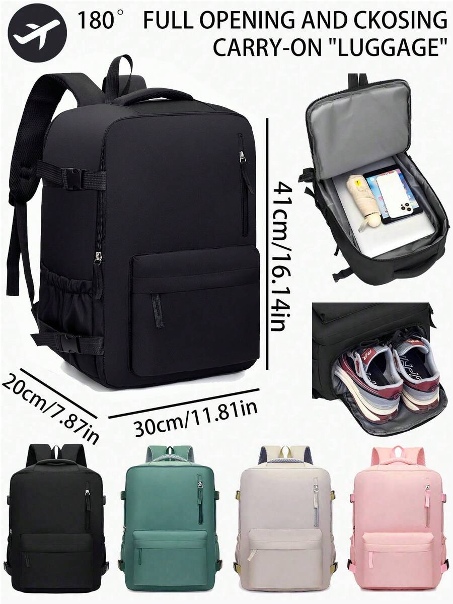 Sac à dos pour femmes, sac à dos de voyage grande capacité, sac à dos pour le trajet/l'école, sac pour ordinateur portable , sac de voyage d'affaires courte distance - Multicolore - Voir 1