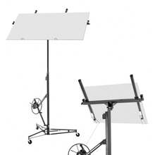 Gipskartonplatten-Heber für Wände & Decken | Tragkraft 68 kg, Höhe 140-335 cm Verstellbar | Klappbar mit 3 Bremsrädern, 60° Neigung