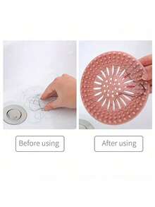 Cattura capelli in silicone per scarico, protezione per doccia/lavandino di alta qualità, filtro in rete di silicone riutilizzabile, protezione anti-intasamento per scarico, mantiene lo scarico pulito e libero. Set filtro cattura capelli per scarico doccia, decorazione per bagno di casa, decorazione autunnale, decorazione per il ritorno a scuola, adatto per scarico vasca/doccia, facile da pulire. - Multicolore - Visualizzare 6