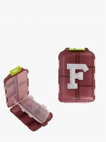 1pc New Pearl Letter A-Z 10 Grids Pill Box Organizer - Portable Folding Medicine Box, Daily Medication Planner And Capsule Dispenser, Suitable For Travel, Vitamins, Supplements, Weekly Travel Pill Box, Travel Pill Organizer - Multicolor - View 61