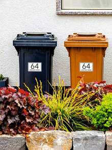 Customized Trash Can Stickers, Personalized Address Labels, Use House Number And Street Name Stickers To Personalize Your Trash Can, Customized House Number Address Label Stickers For Trash Cans - Multicolor - View 9
